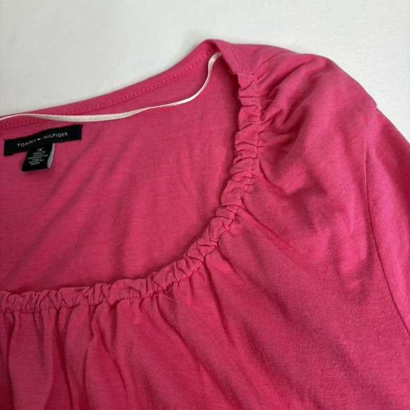 Tommy Hilfiger Women's‎ Pink Floral Casual Top Size 1X Preppy Coastal Casual - Picture 5 of 13